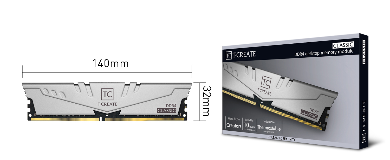 Team T-Create Classic 10 LAYERS 32GB (2 x 16GB) 288-Pin DDR4 SDRAM 